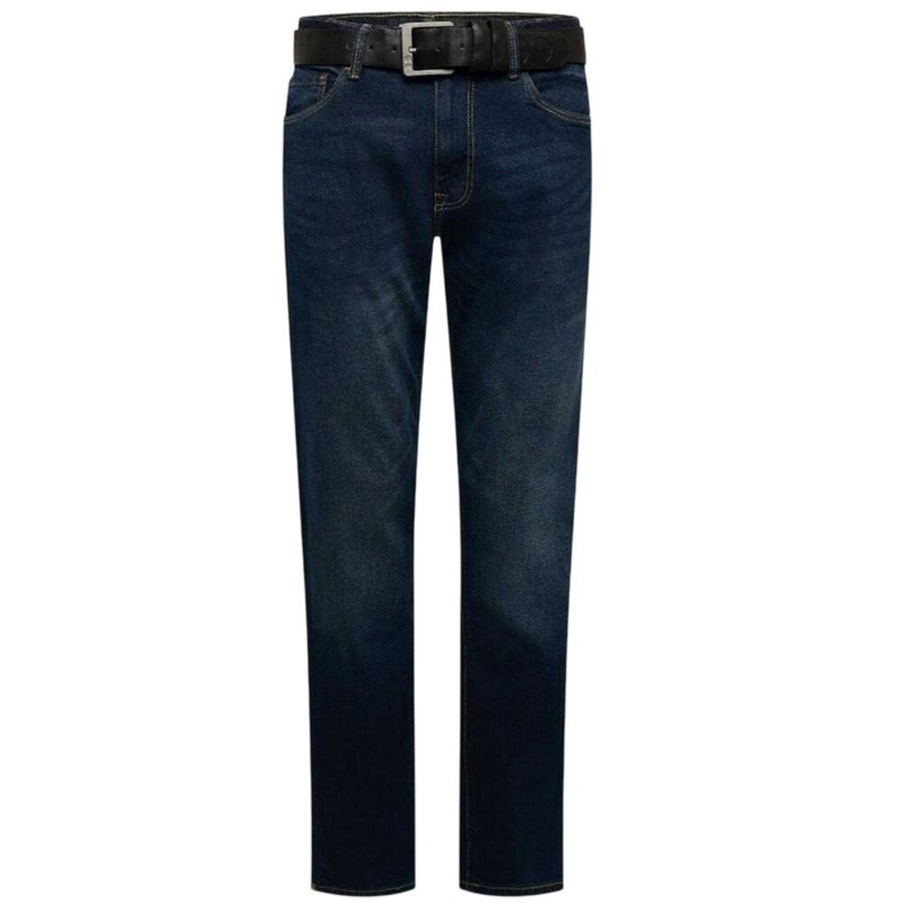 Crosshatch Mens Cadman Straight Leg Jeans / Dark Wash